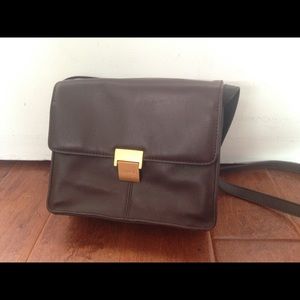 Brown Leather Tignanello Shoulder Bag